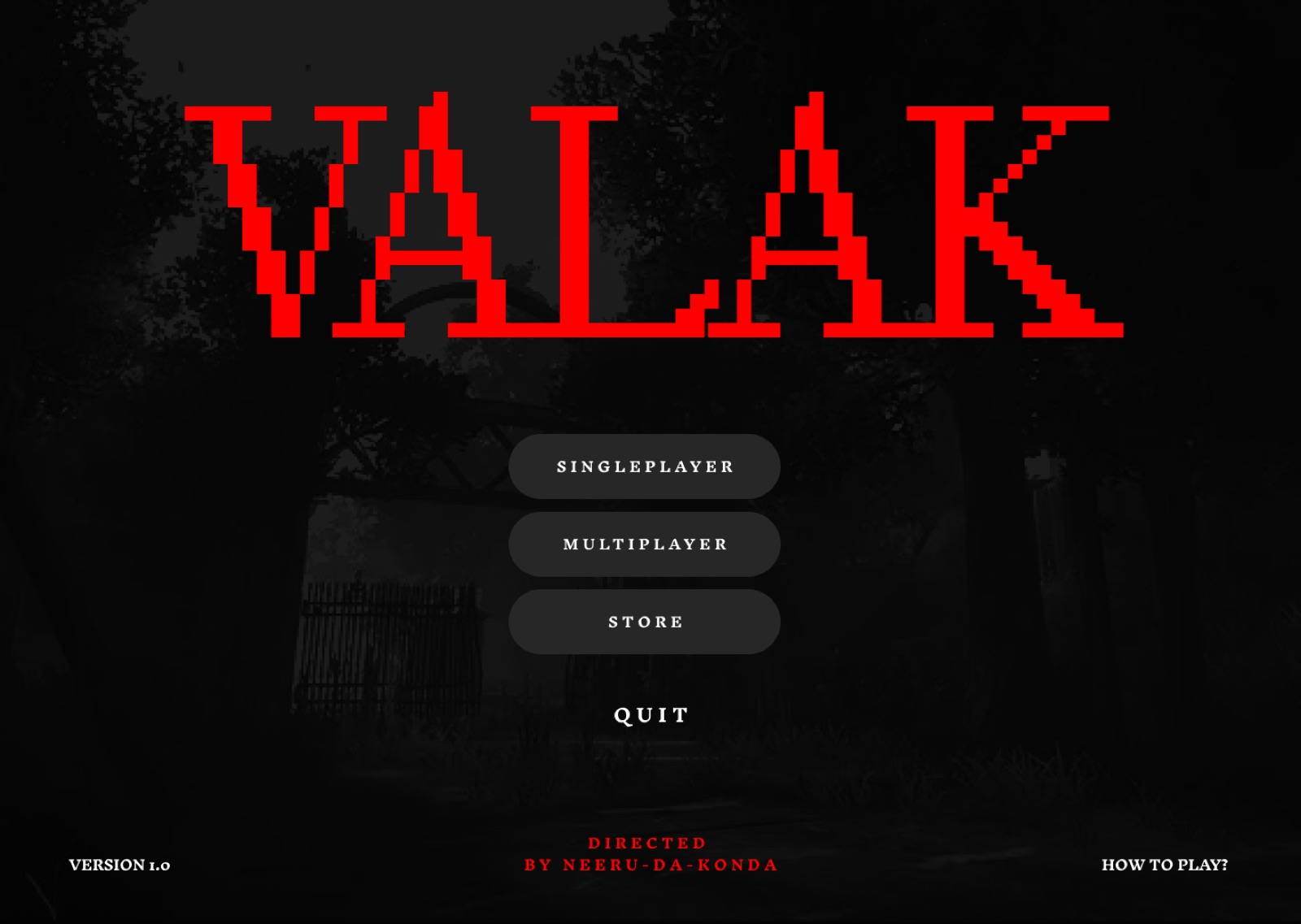 Valak horror game environment